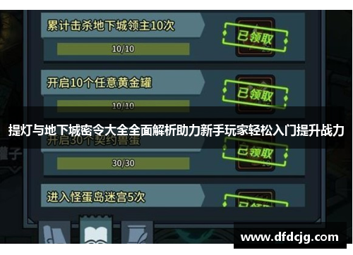 提灯与地下城密令大全全面解析助力新手玩家轻松入门提升战力